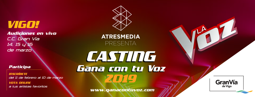 Gran Vía de Vigo concederá un pase directo para el casting final de La Voz de Antena 3 Gran Vía de Vigo concederá un pase directo para el casting final de La Voz de Antena 3