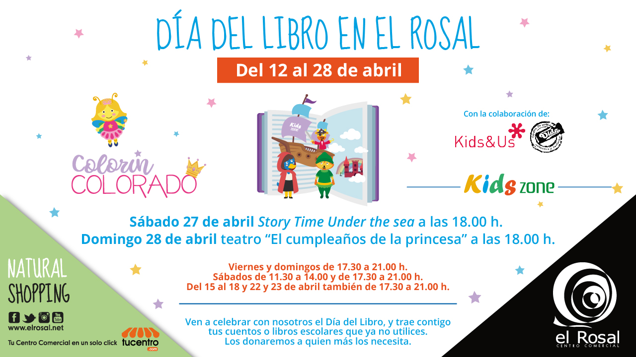 El Centro Comercial El Rosal se llena de actividades en el mes del libro El Centro Comercial El Rosal se llena de actividades en el mes del libro