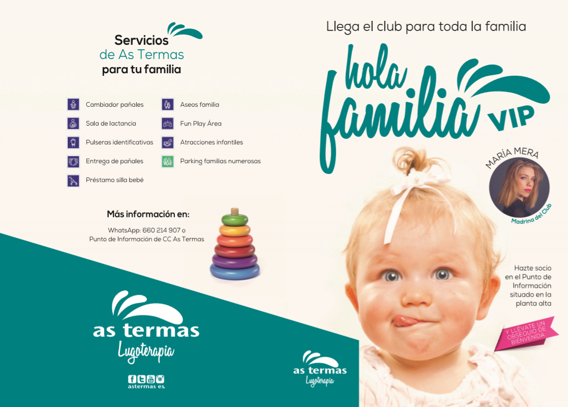 As Termas presenta este sábado el proyecto “¡Hola Familia!” con María Mera como madrina As Termas presenta este sábado el proyecto “¡Hola Familia!” con María Mera como madrina