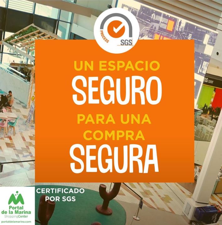 Portal de la Marina, Centro Comercial certificado por SGS como espacio seguro ante el Covid-19 Portal de la Marina, Centro Comercial certificado por SGS como espacio seguro ante el Covid-19